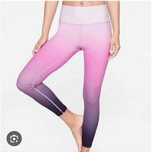 Athleta Pink Ombre 7/8 Tight Leggings XS